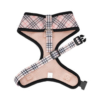 EcoBark Beige Plaid Dog Harness- Over-the-Head Dog Vest Halter for Small to Medium Dogs, and Puppies - BIG FRENCHIES