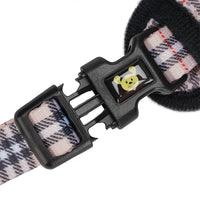 EcoBark Beige Plaid Dog Harness- Over-the-Head Dog Vest Halter for Small to Medium Dogs, and Puppies - BIG FRENCHIES