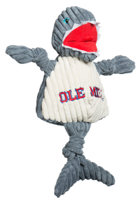 NCAA Ole Miss (U. of Mississippi), Tony Land Shark Knottie® Plush Dog Toy - BIG FRENCHIES