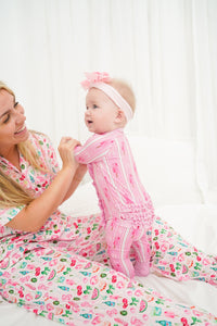Pink Summer Spritz - Short Sleeve + Pant Pajama Set