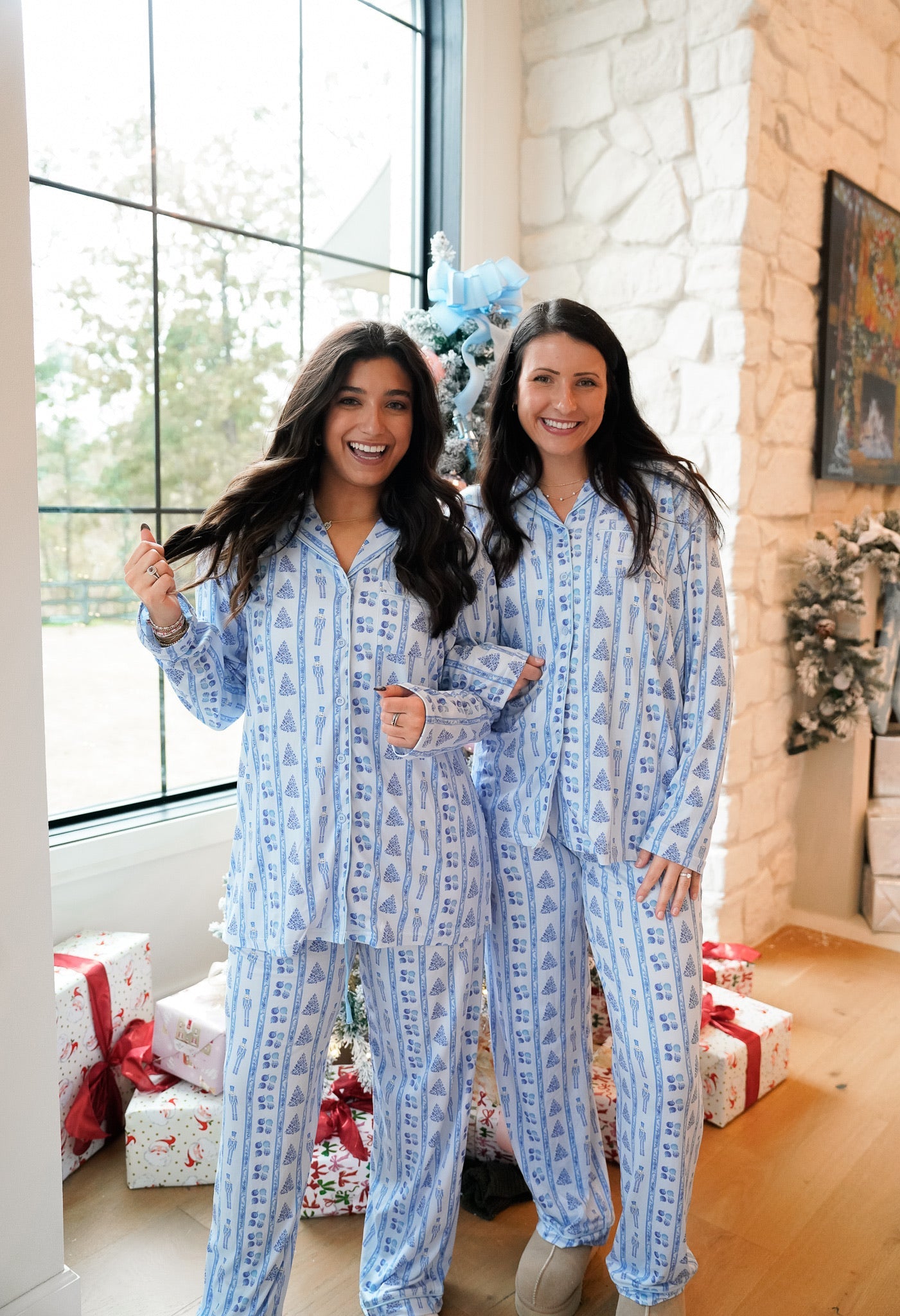 Blue Christmas - Long Pajama Set