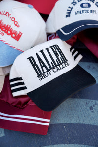Baller - Black Vintage Trucker Hat - PREORDER