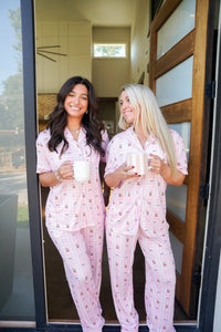 Pink Coffee - Short Sleeve + Pant Pajama Set