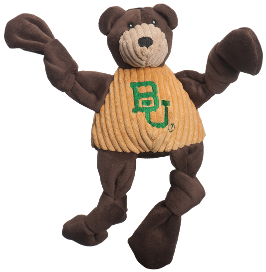 NCAA Baylor University, Bruiser the Bear Knottie® Plush Dog Toy - BIG FRENCHIES