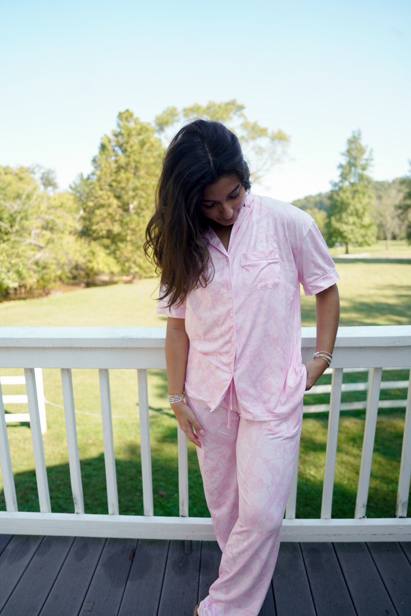 Pink Camo - Short Sleeve + Pant Pajama Set