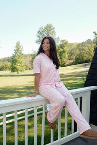 Pink Camo - Short Sleeve + Pant Pajama Set