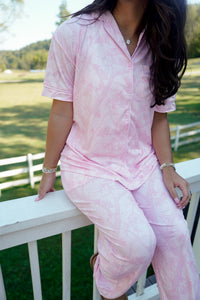 Pink Camo - Short Sleeve + Pant Pajama Set