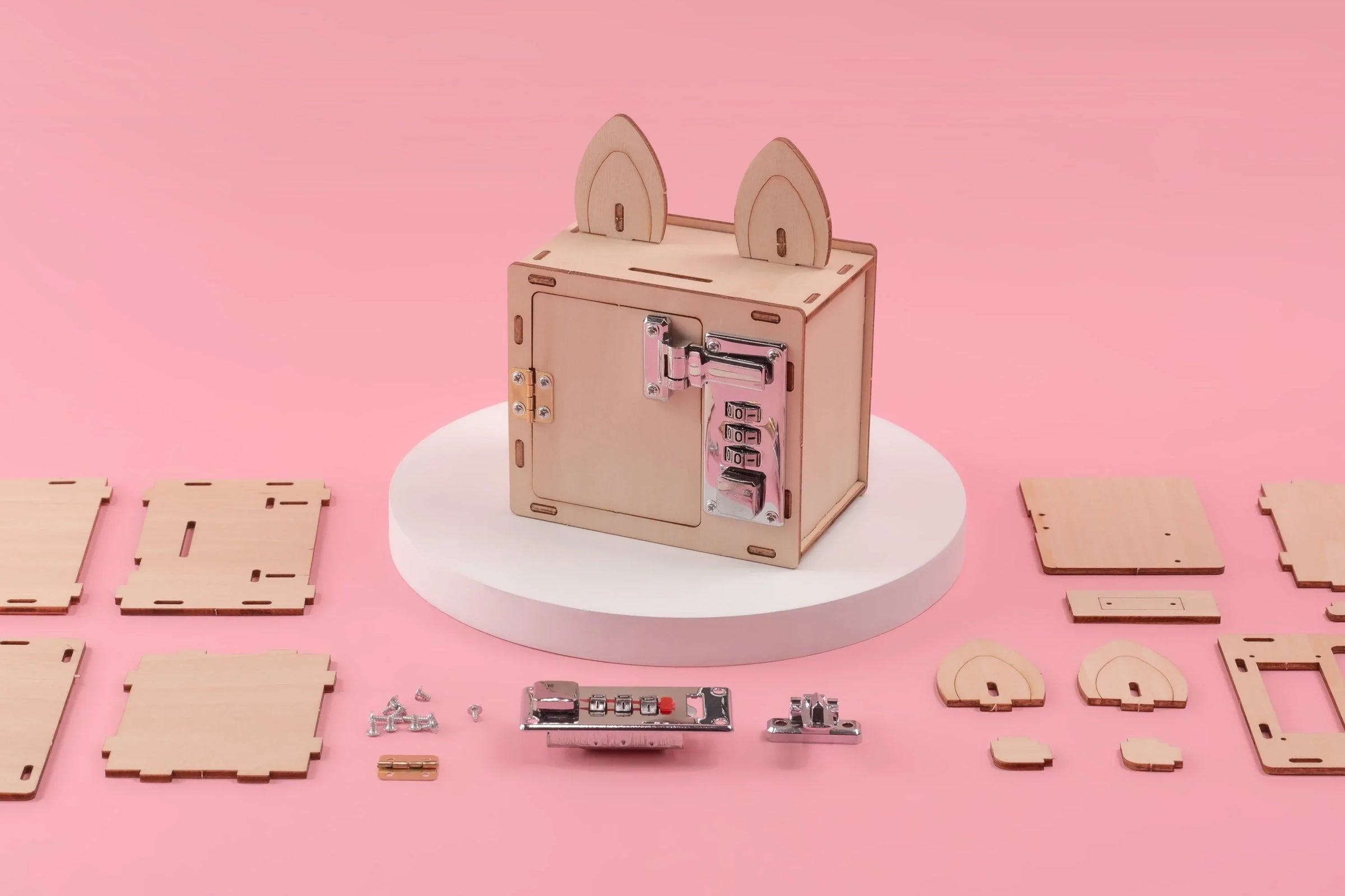 Combination Lock Box & Phone Holder DIY Kit, Educational STEM Toy - BIG FRENCHIES