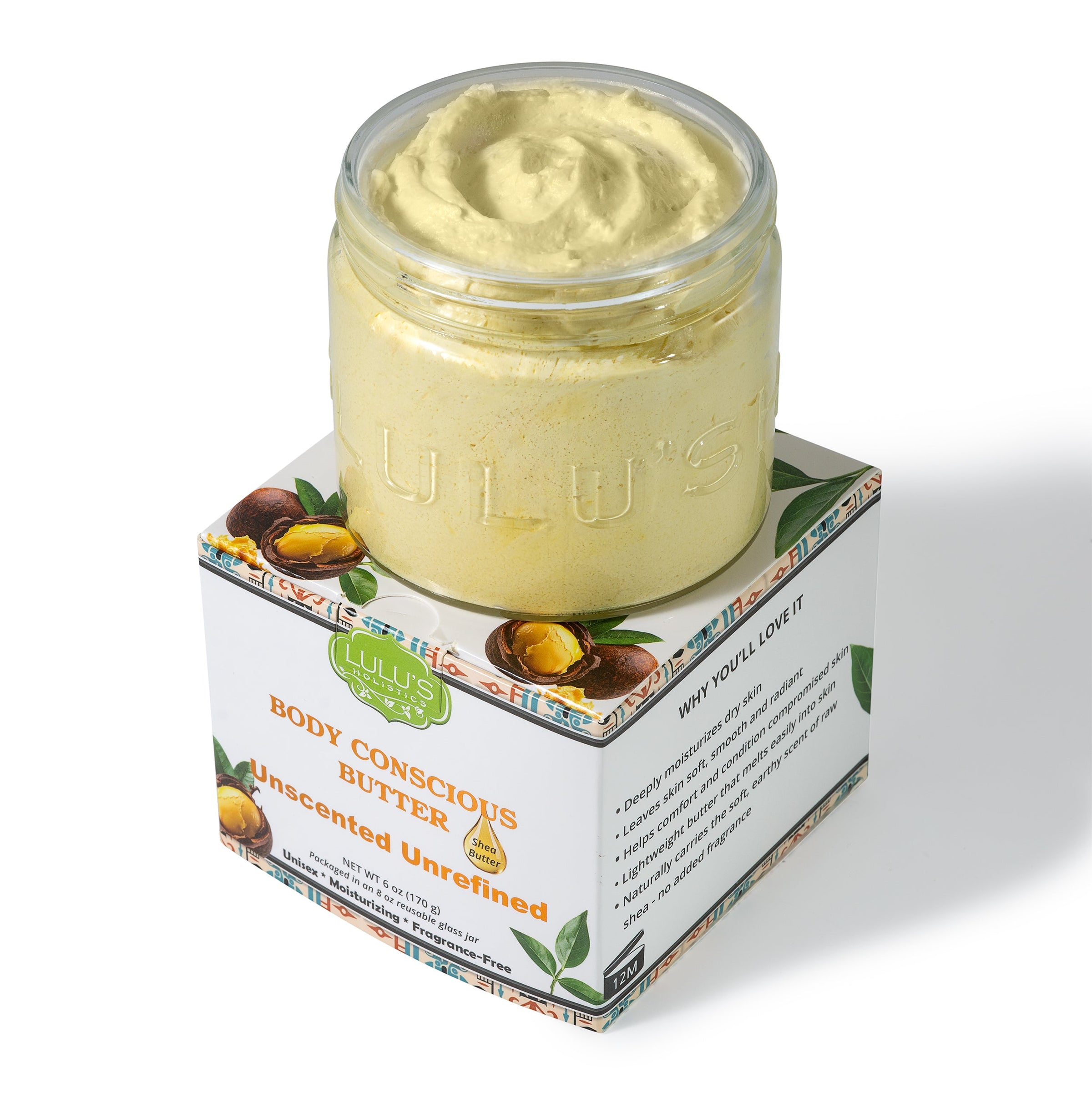 Unrefined Unscented Whipped Body Butter – Pure, Balanced Moisture