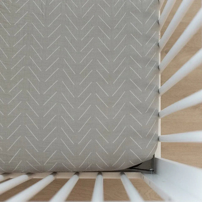 Desert Sage Muslin Crib Sheet - BIG FRENCHIES