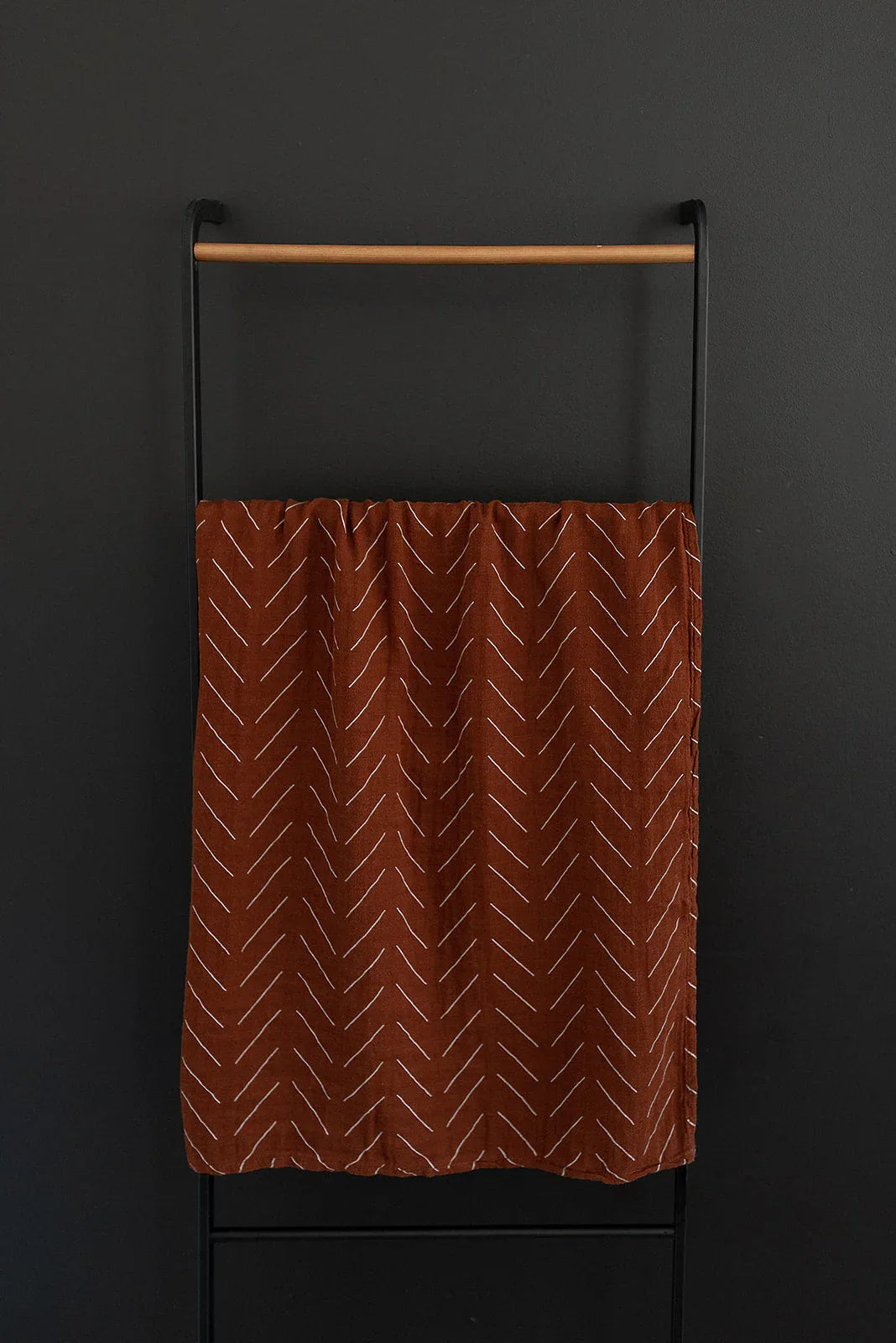 Rust Mudcloth Muslin Swaddle Blanket - BIG FRENCHIES