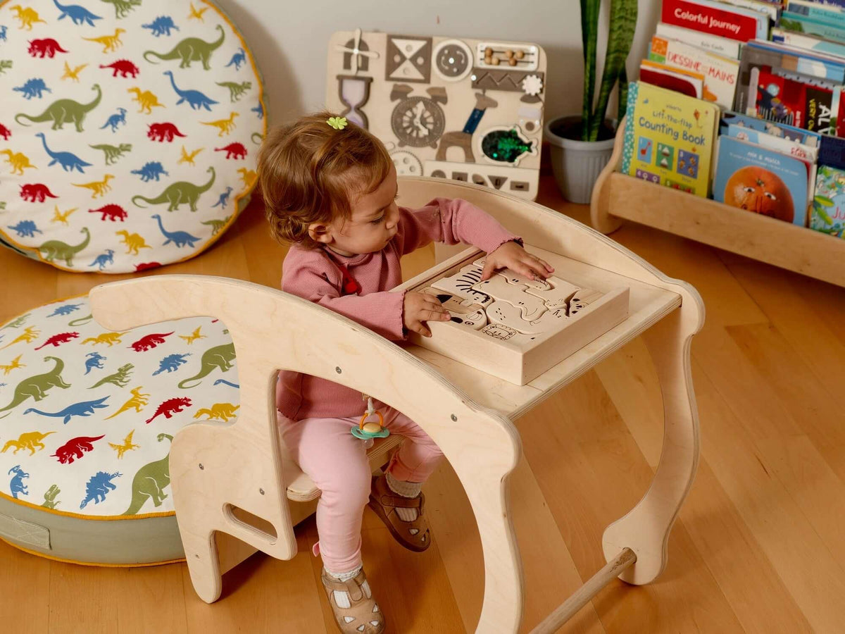 Wooden Safari Animal Puzzle Box for Toddlers - BIG FRENCHIES