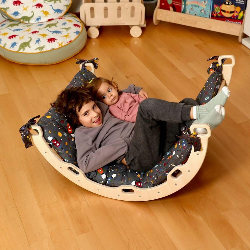 Medium Montessori Climbing Arch/Rocker with Pillow & Ramp Set - BIG FRENCHIES