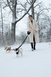 Bundle Shearling Fur Grip + Rope Leash for Dogs - BIG FRENCHIES