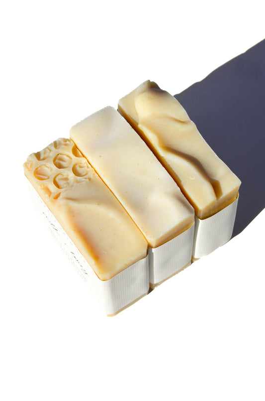 Fragrance Free Handmade Tallow + Goat Milk Soap Bar Trio - BIG FRENCHIES