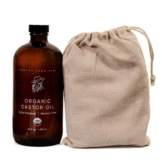Organic Pure Castor Oil + Cloth Pack Bundle - BIG FRENCHIES