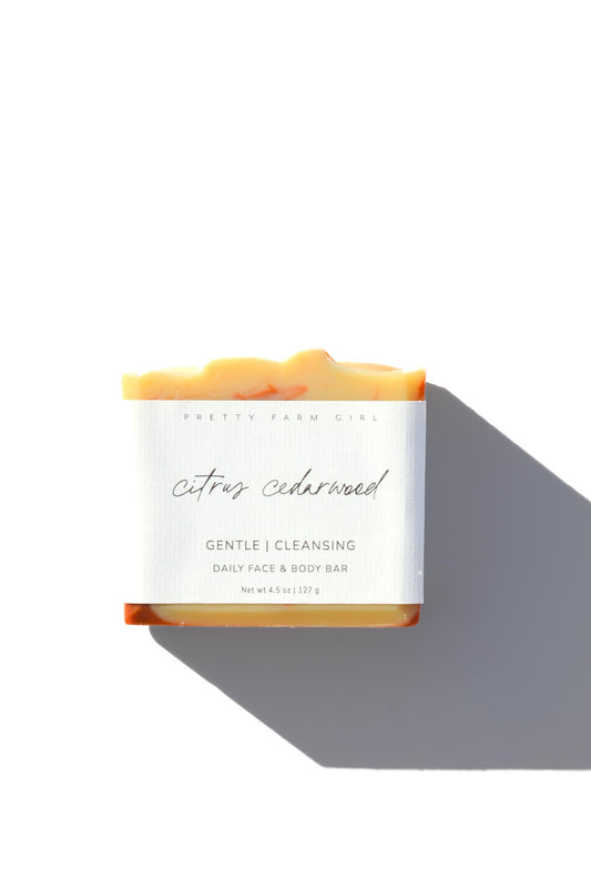 Citrus Cedarwood Handmade Tallow and Goat Milk Soap Bar - BIG FRENCHIES