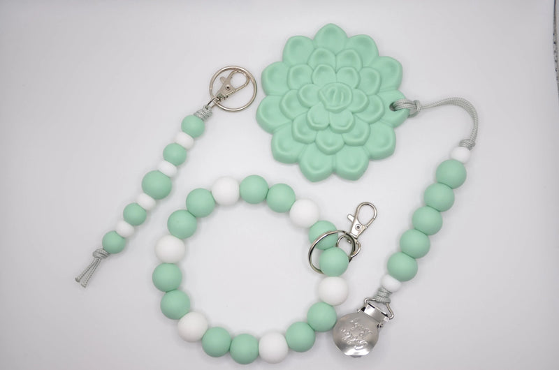 Mommy and Me Bundle // Aqua Succulent - BIG FRENCHIES