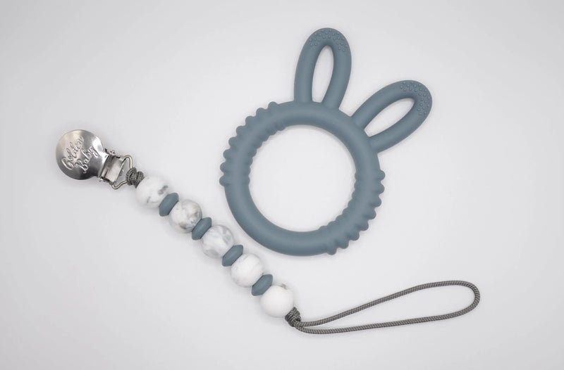 Bunny Teether Set // Gray - BIG FRENCHIES