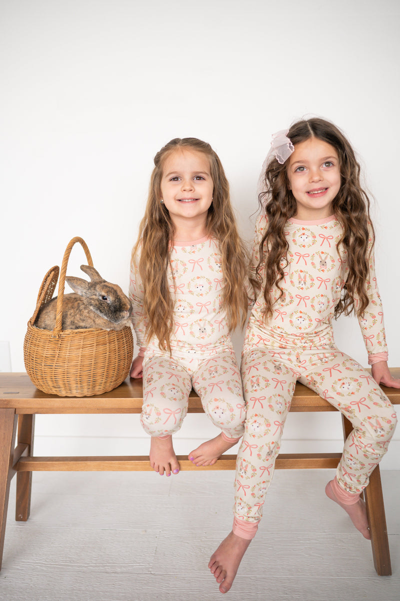 Bows & Bunnies (Long Sleeve PJ) - BIG FRENCHIES