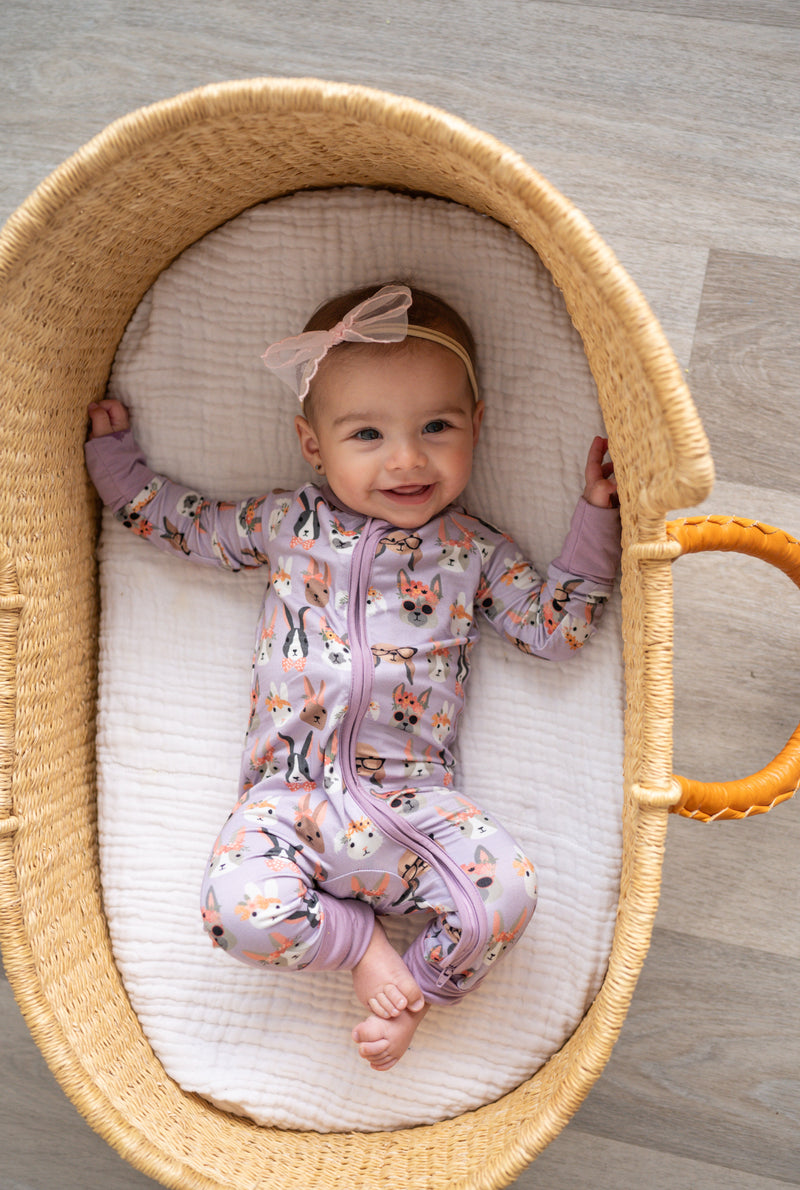 Midsummer Bunnies (Convertible Zip Footies) - BIG FRENCHIES