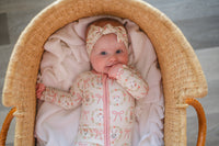 Bows & Bunnies (Convertible Zip Footies) - BIG FRENCHIES