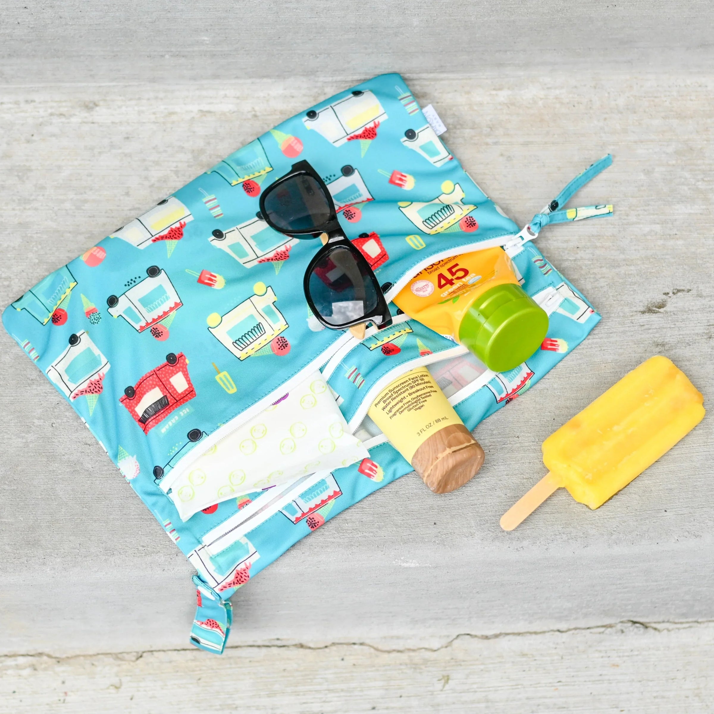 Ice Cream Truck - Waterproof Wet Bag (For mealtime, on-the-go, and more!) - BIG FRENCHIES