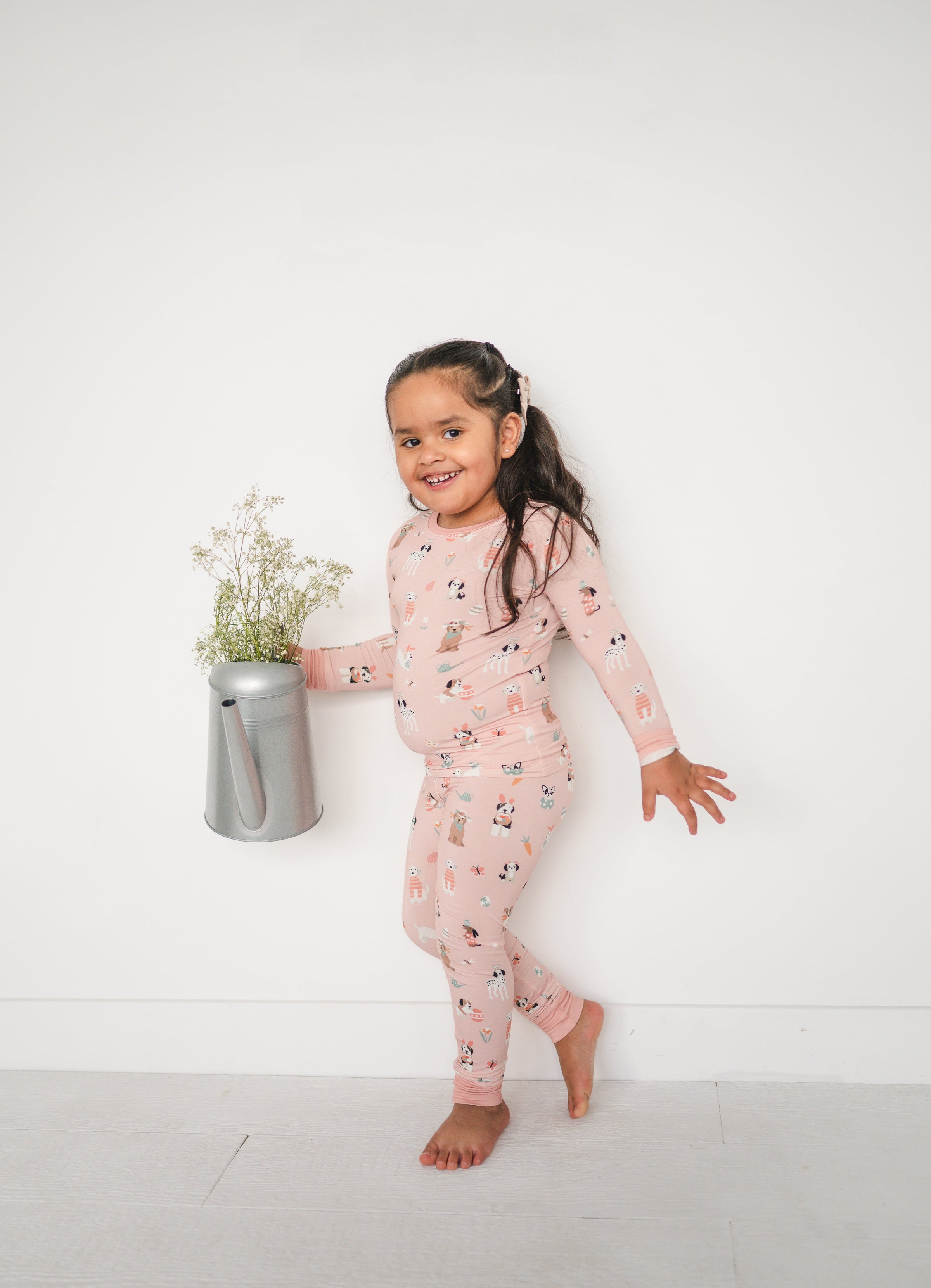 Puppy Egg Hunt (Long Sleeve PJ) - Pink - BIG FRENCHIES