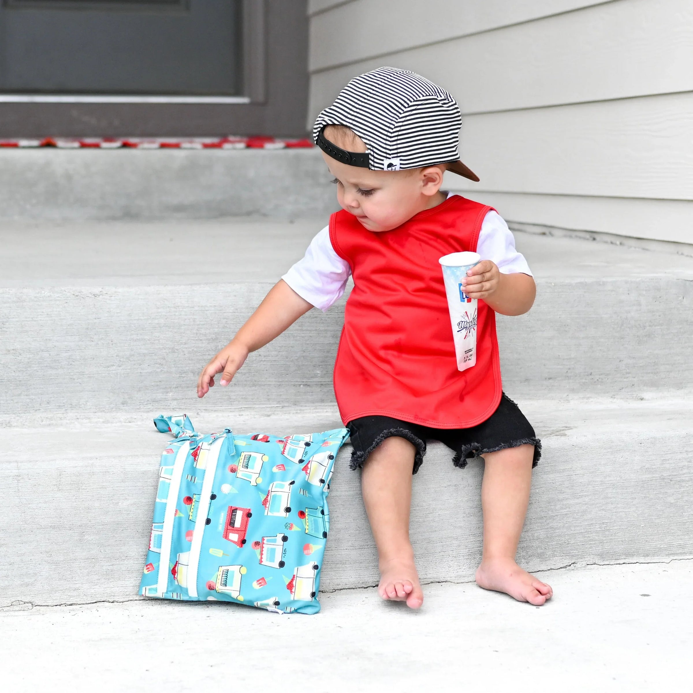 Ice Cream Truck - Waterproof Wet Bag (For mealtime, on-the-go, and more!) - BIG FRENCHIES