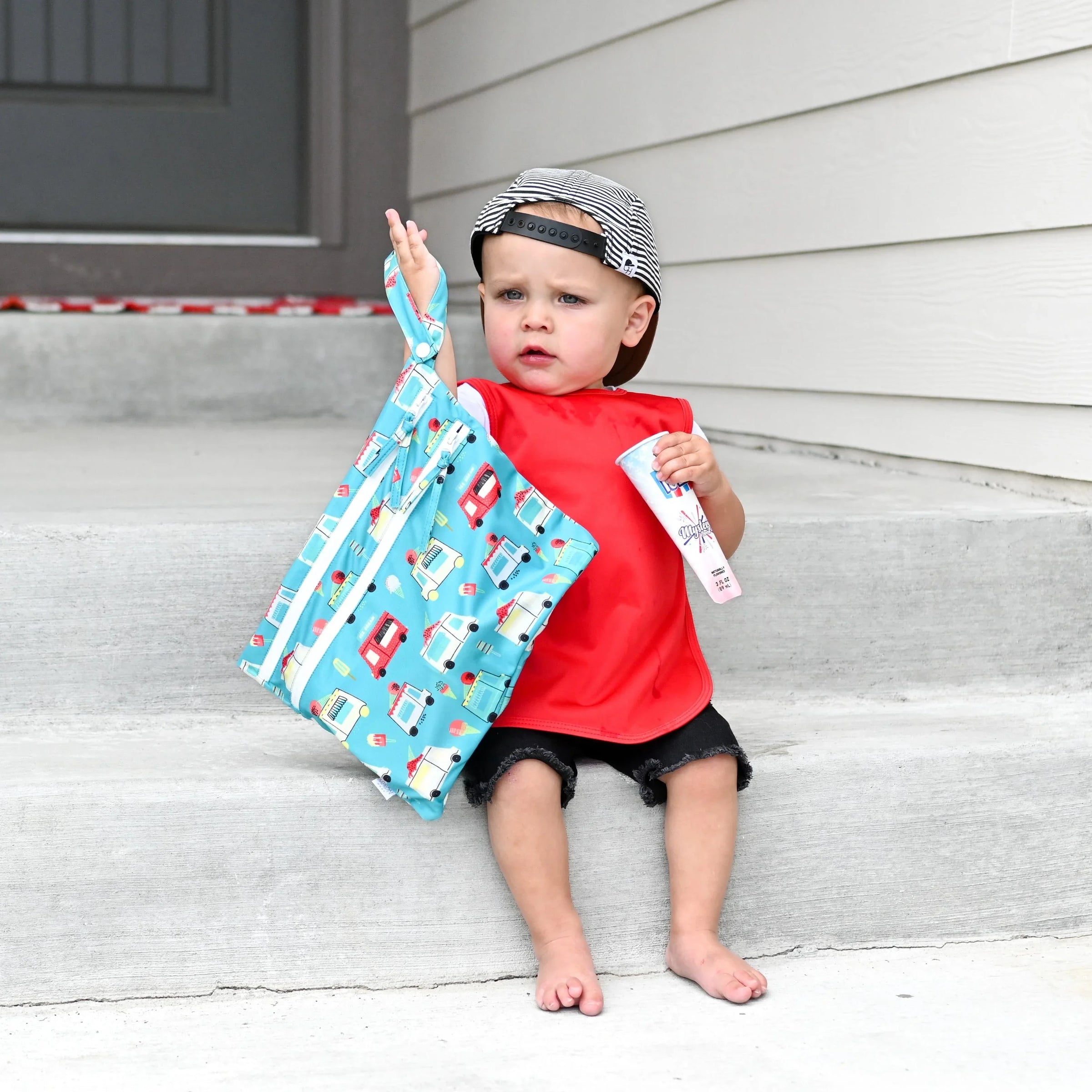 Ice Cream Truck - Waterproof Wet Bag (For mealtime, on-the-go, and more!) - BIG FRENCHIES