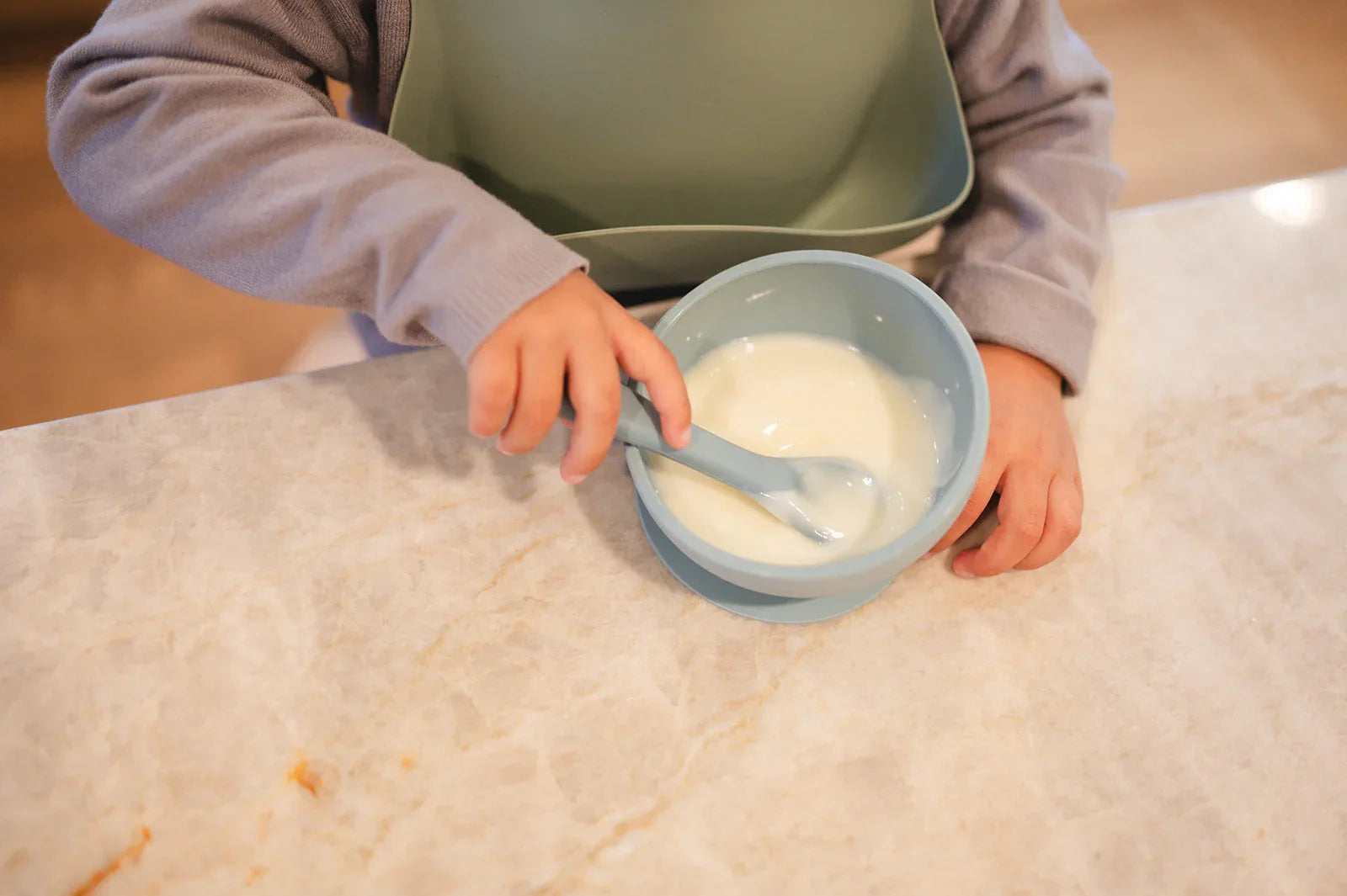Sage Silicone Baby Bib - BIG FRENCHIES