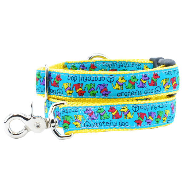 1″ Grateful Dog Teddy The Dog Essential Dog Collar-Pet Collars & Leashes-BIG FRENCHIES-2 Hounds Design