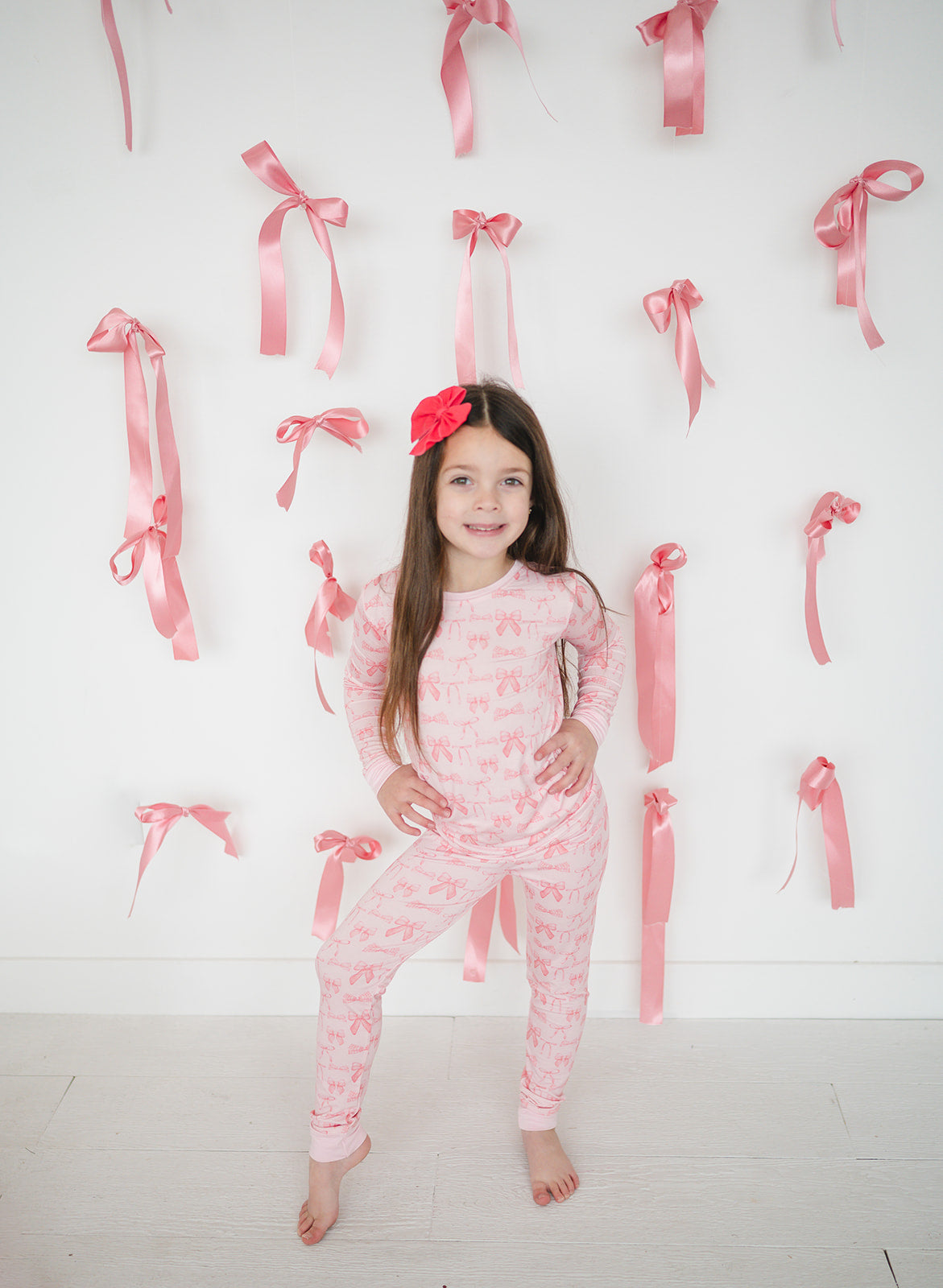 Pink Bows (Long Sleeve PJ) - BIG FRENCHIES