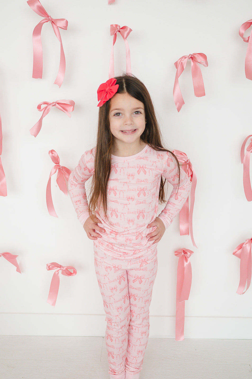 Pink Bows (Long Sleeve PJ) - BIG FRENCHIES