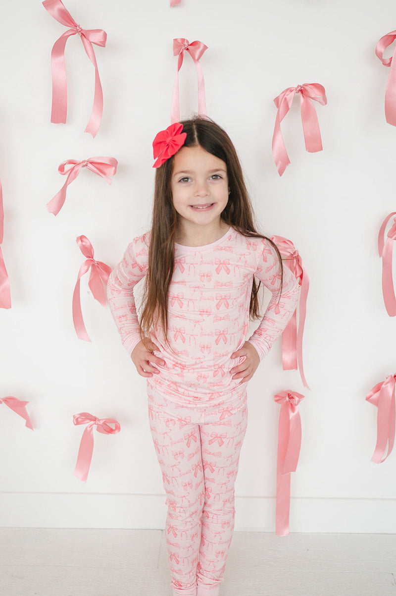 Pink Bows (Long Sleeve PJ) - BIG FRENCHIES