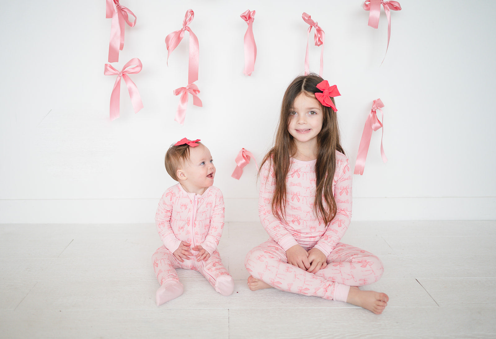 Pink Bows (Long Sleeve PJ) - BIG FRENCHIES