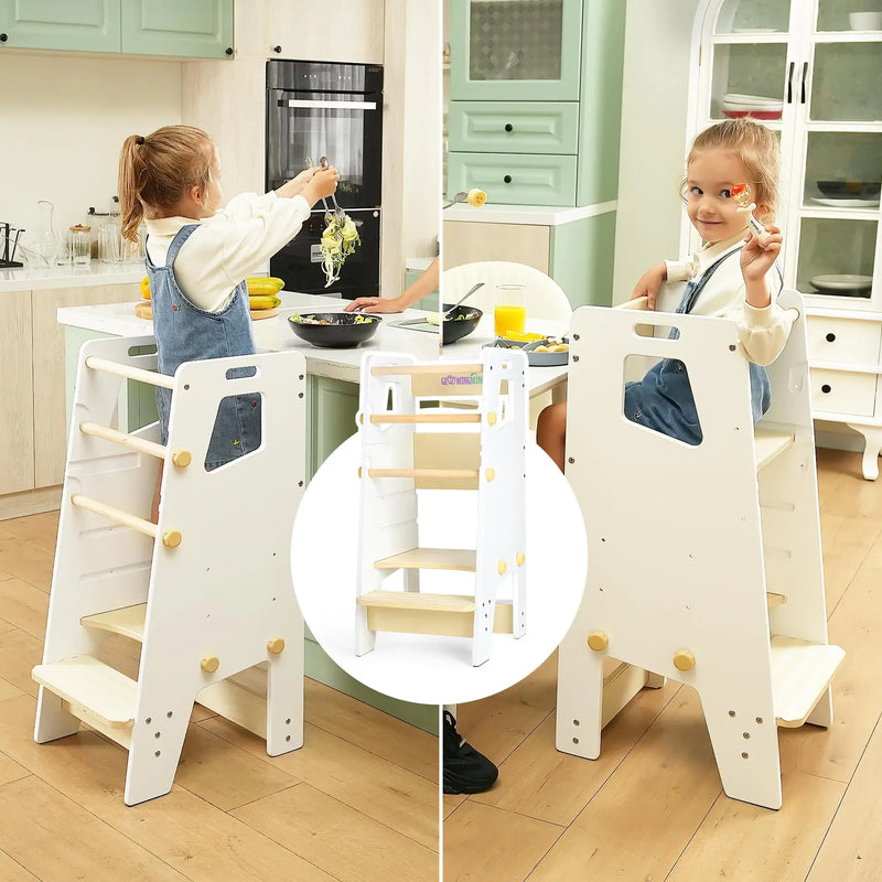 Groowing Mind Toddler Tower - Adjustable Montessori Multi-Use _ Toddler Kitchen Stool - Safe Toddler Tower - Essential Toddler Game Changer - Perfect Toddler Chair - # BAGEG11710012 - BIG FRENCHIES