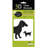 Dachshund Dog 3D Cardboard Model Kit Fridolin
