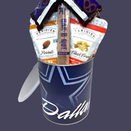JGB Sports - Dallas Cowboys Gift Tin Basket - Made In America - BIG FRENCHIES