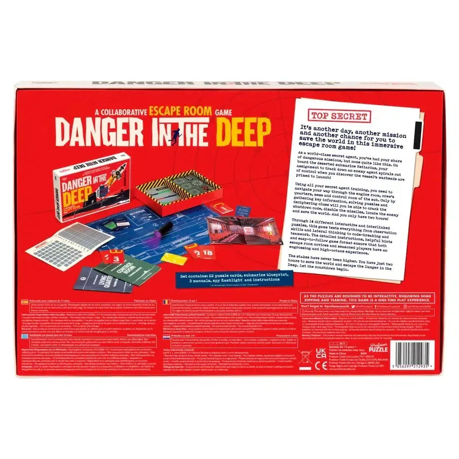 Danger in the Deep Escape Room Game Professor Puzzle - BIG FRENCHIES