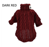 Winter Warm Knitted Turtleneck Sweater for Small Dogs or Cats - BIG FRENCHIES