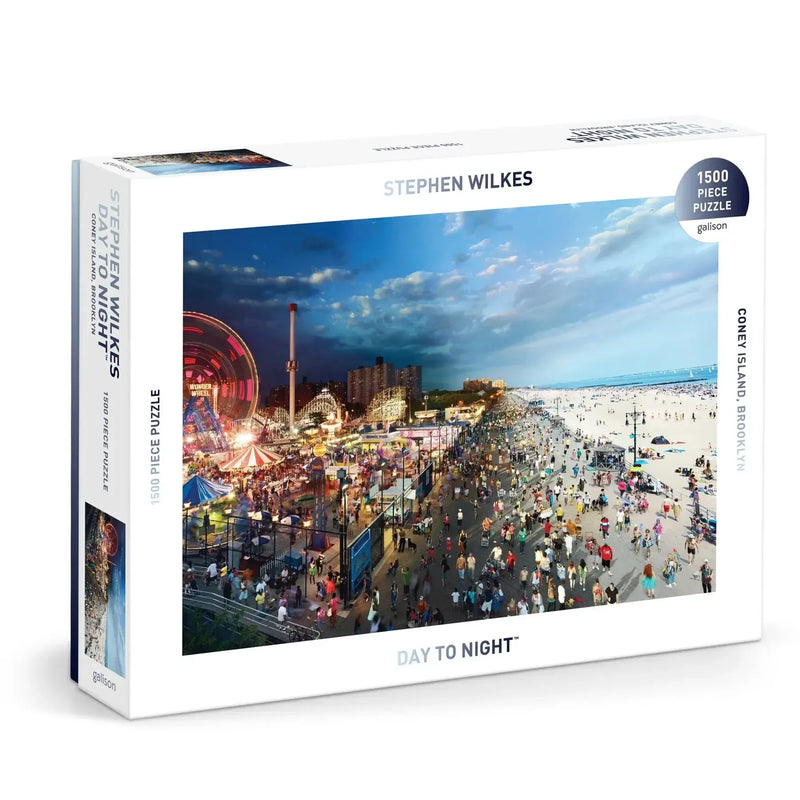 Day To Night Coney Island 1500 Piece Jigsaw Puzzle Galison - BIG FRENCHIES