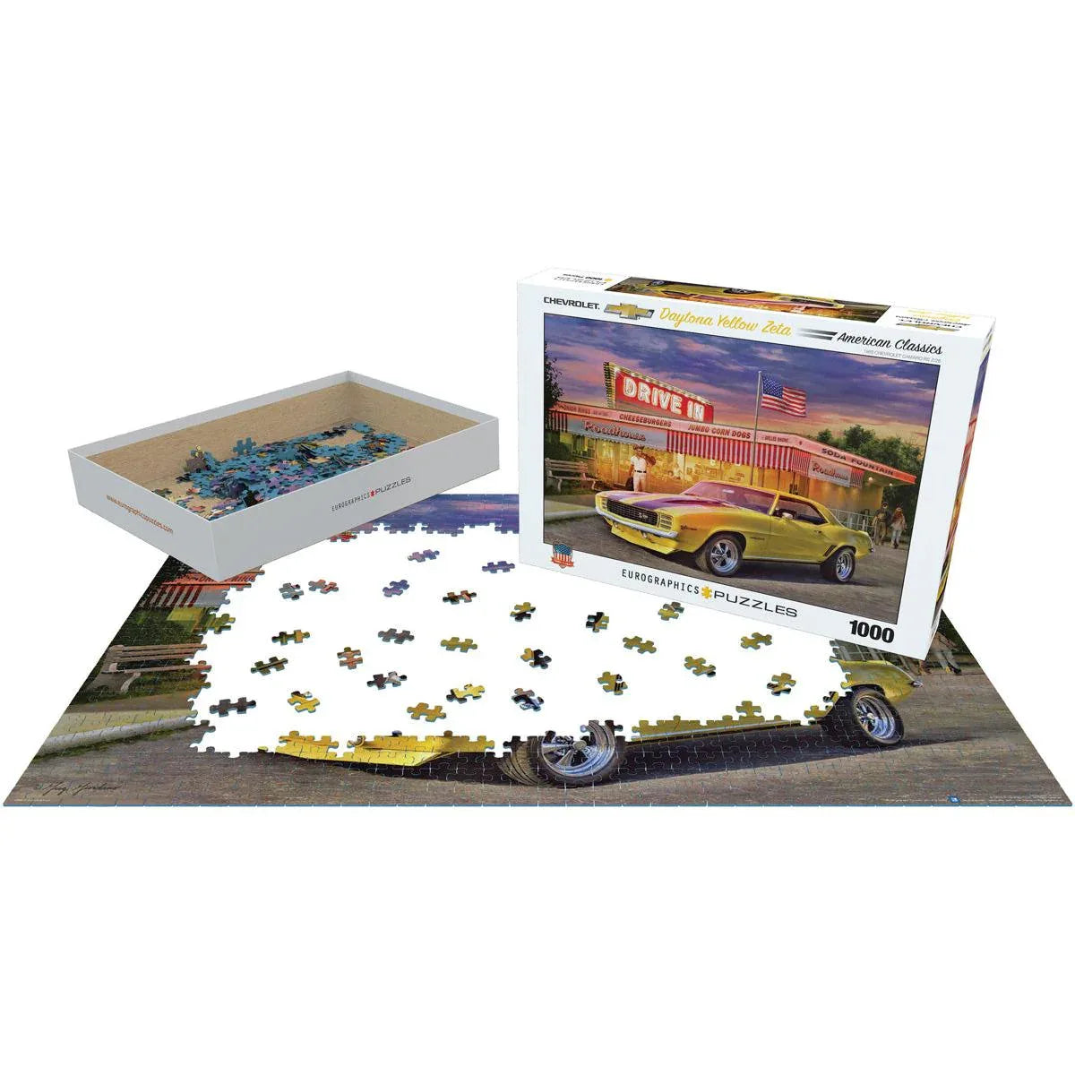 Daytona Yellow Zeta Camaro 1000 Piece Jigsaw Puzzle Eurographics - BIG FRENCHIES