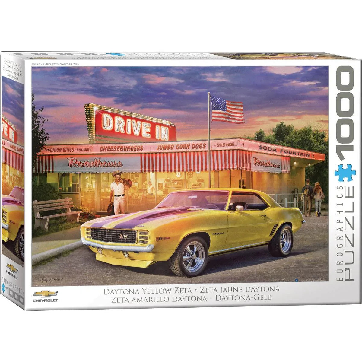 Daytona Yellow Zeta Camaro 1000 Piece Jigsaw Puzzle Eurographics - BIG FRENCHIES