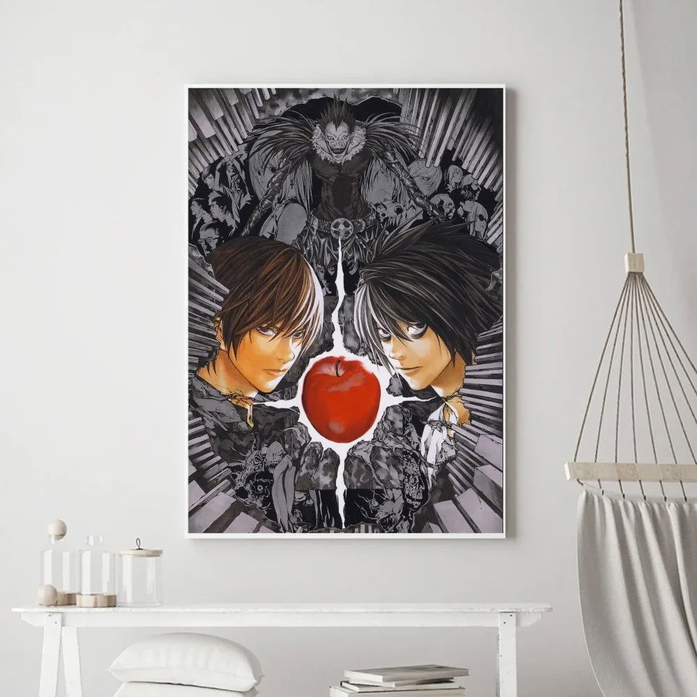 Death Note Anime Poster Prints Wall Art, Painting Bedroom Living Room Wall Bar Restaurant Decor