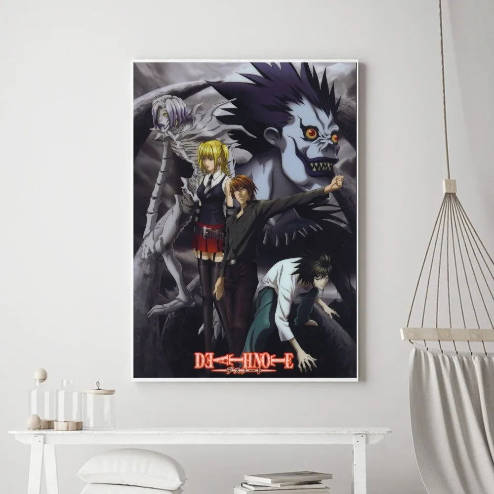 Death Note Anime Poster Prints Wall Art, Painting Bedroom Living Room Wall Bar Restaurant Decor