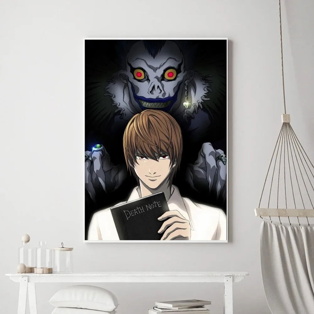 Death Note Anime Poster Prints Wall Art, Painting Bedroom Living Room Wall Bar Restaurant Decor