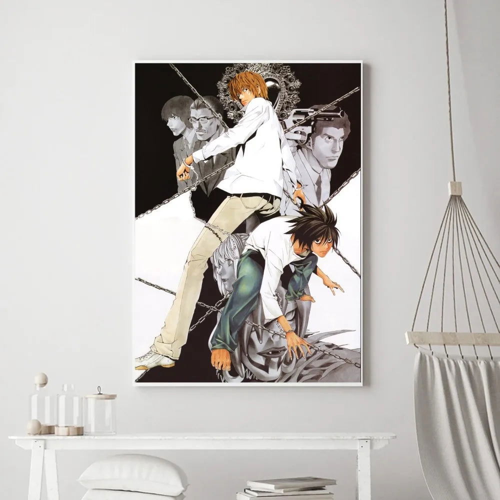 Death Note Anime Poster Prints Wall Art, Painting Bedroom Living Room Wall Bar Restaurant Decor