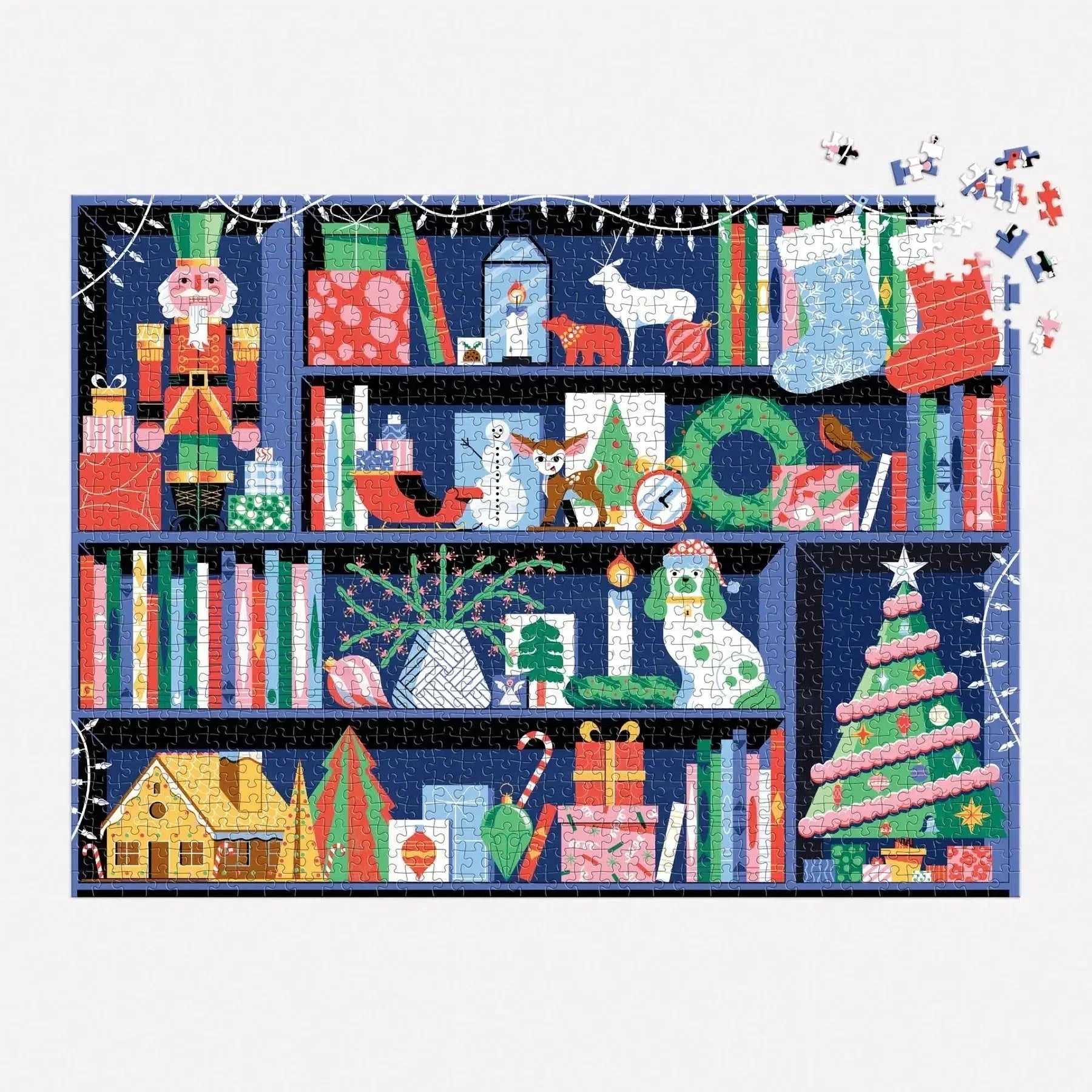 Deck the Shelves 1000 Piece Jigsaw Puzzle Galison - BIG FRENCHIES