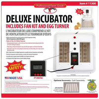 Deluxe Air Egg Incubator Little Giant 11300 with Egg Turner & Fan Kit